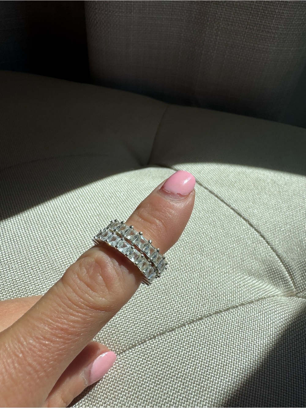 TWO Eternity Bands size 5.5